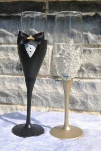 DIY Wedding Champagne Glasses Ideas4