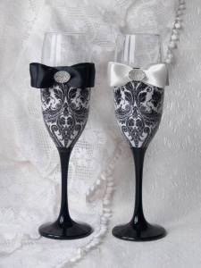 DIY Wedding Champagne Glasses Ideas7
